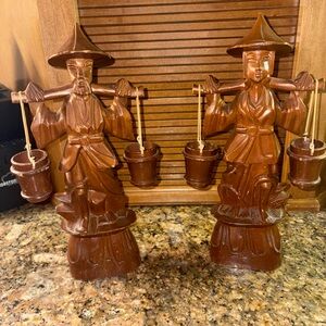 Vintage - hand carved - Asian